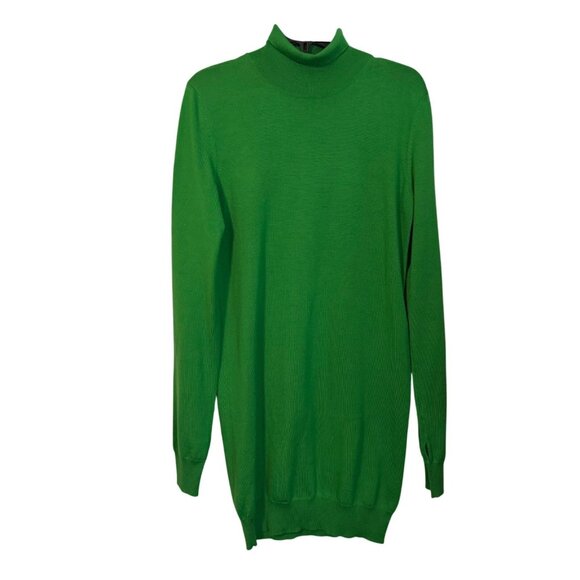 Stella McCartney Green Wool Long Sleeve Turtleneck Sweater Dress Size 8 Dress. - Picture 3 of 12